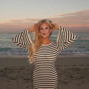 Cherie Striped Knit Maxi Dress Size M